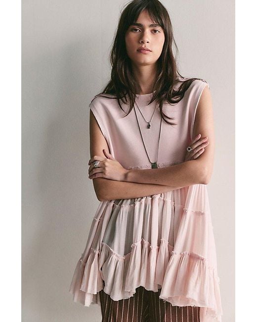 Free People Multicolor Pixie Babydoll Sweatshirt