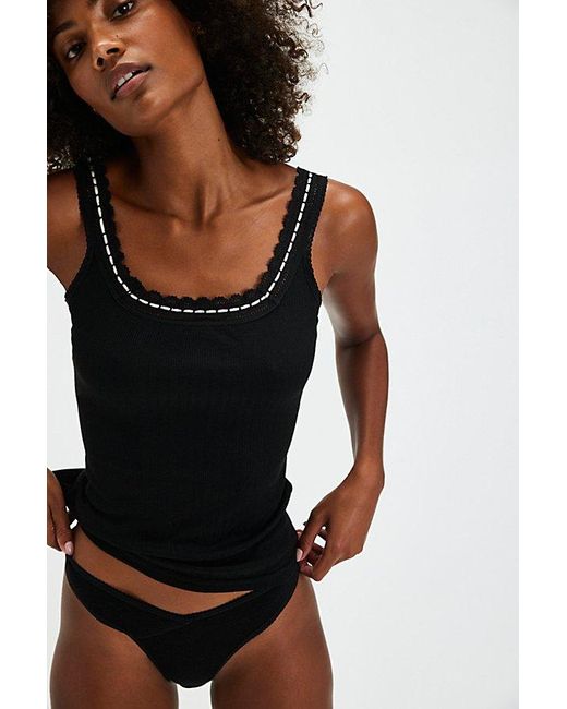 Intimately By Free People Black Only You Tank Top