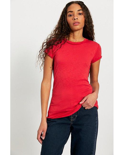 Free People Red Tinsley Tee