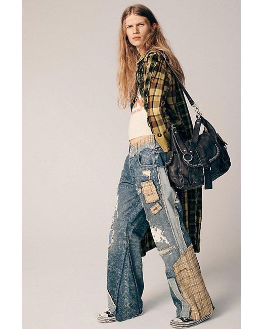 Free People We The Free Leigh Distressed Tote in Black | Lyst