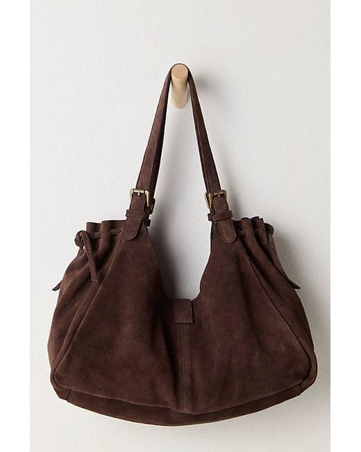 Free People Brown Serena Cinched Shoulder Bag