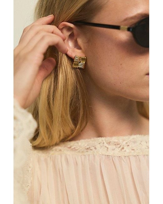 Daisy London Gray Plated Polly Mini Lattice Studs