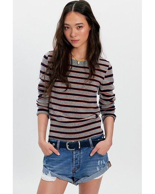 One Teaspoon Multicolor Bandits Low-Waist Denim Shorts