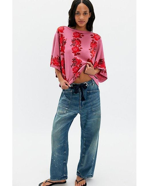 Free People Red Next Level Printed Tee