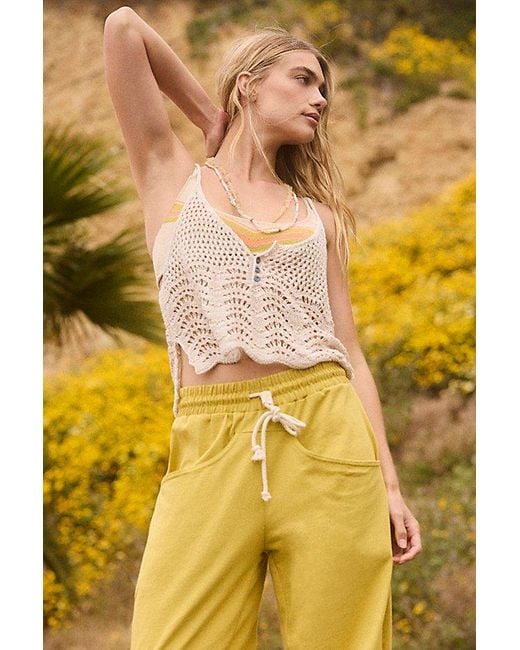 Free People Caden Pants in Yellow Lyst