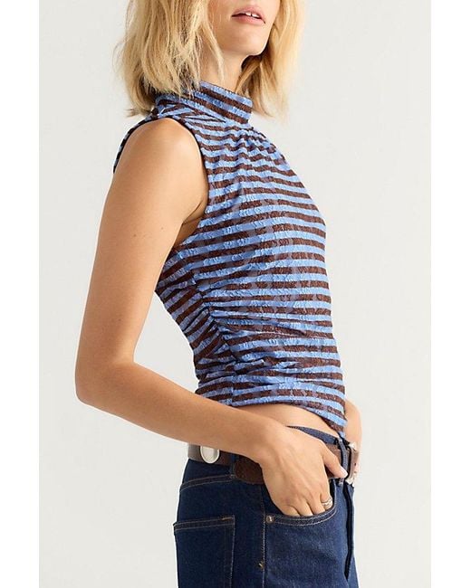 Free People Blue Waverly Top
