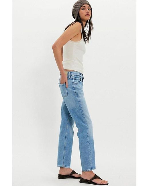Citizens of Humanity Blue Anissa Low-Rise Straight Leg Jeans