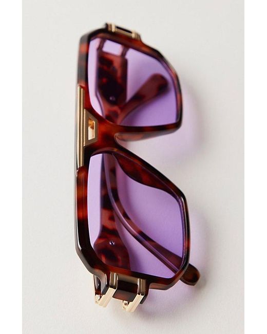 Free People Purple Corfu Oversized Aviator Sunglasses
