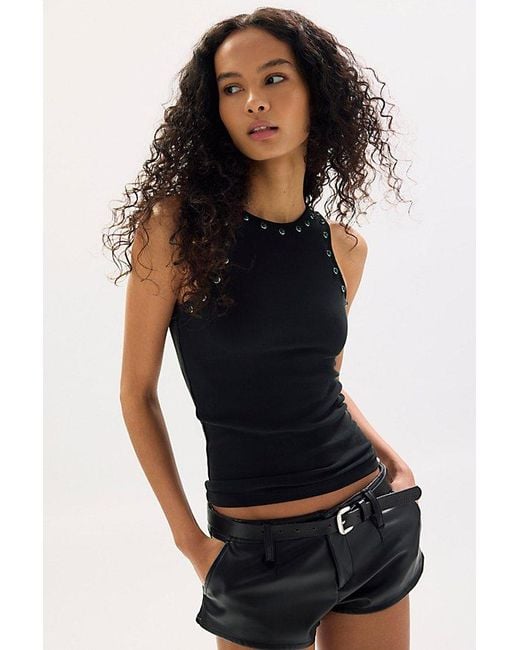 Free People Brown Alessia Vegan Micro Trouser Shorts