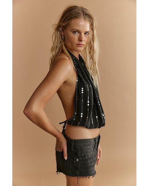 Free People Natural Hit The Road Micro Shorts
