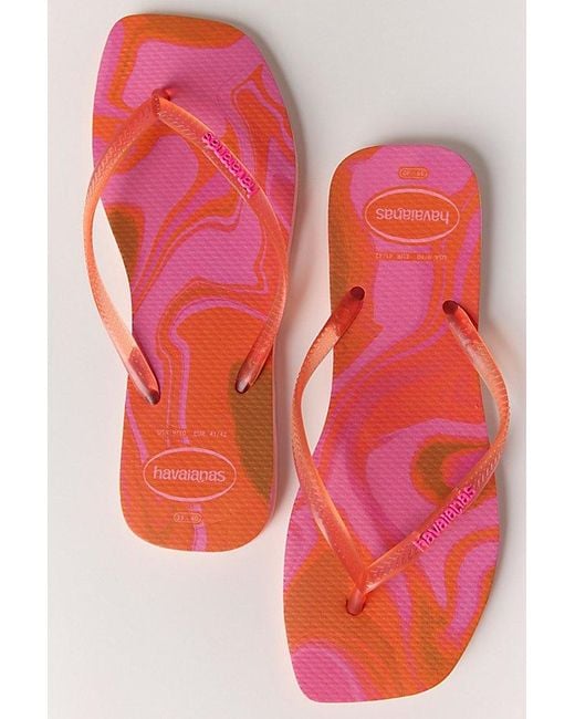 Havaianas Brown Slim Square Jelly Flip Flops