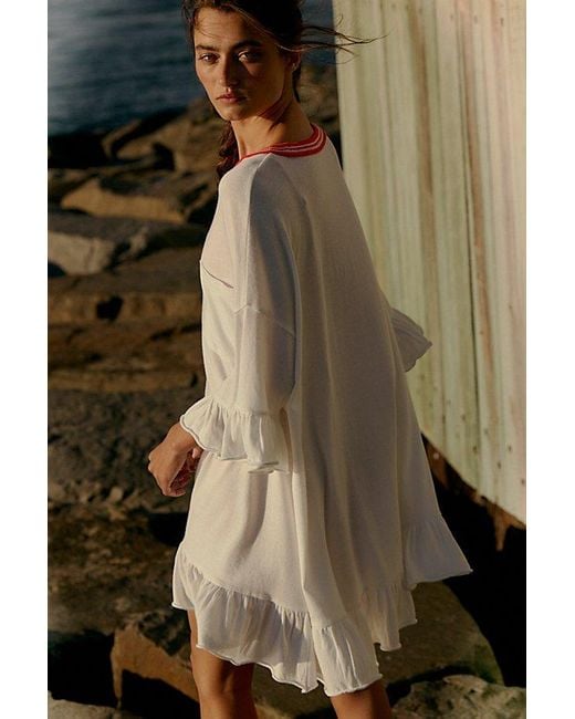 Free People Multicolor Campus Classic Tee Mini Dress