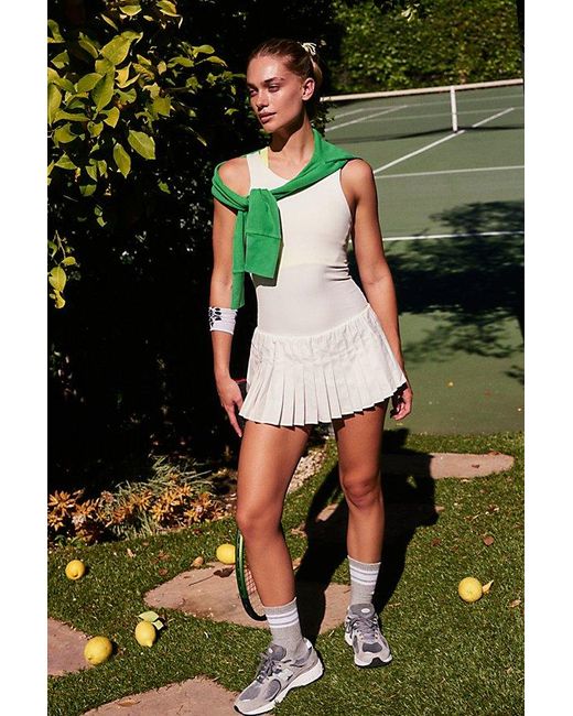 Fp Movement Green Tie Breaker Tennis Dress