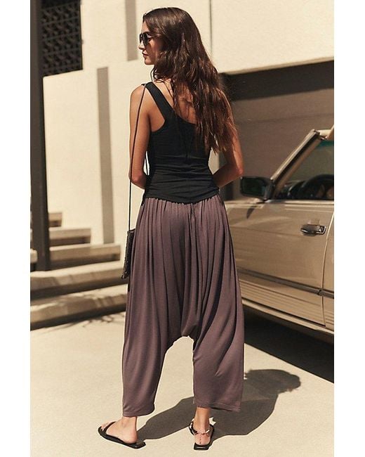 free-est Black Cleona Harem Pants By