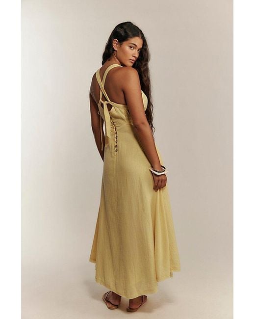 free-est Natural Vivi Cotton Midi Dress By