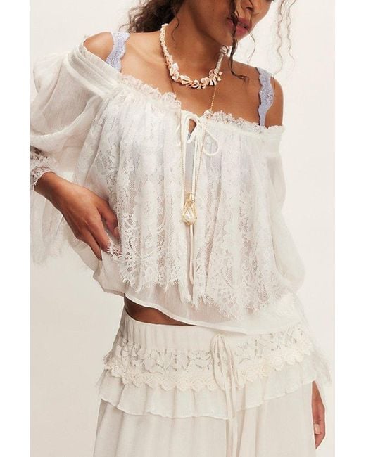 Free People Natural Fairy Girl Blouse