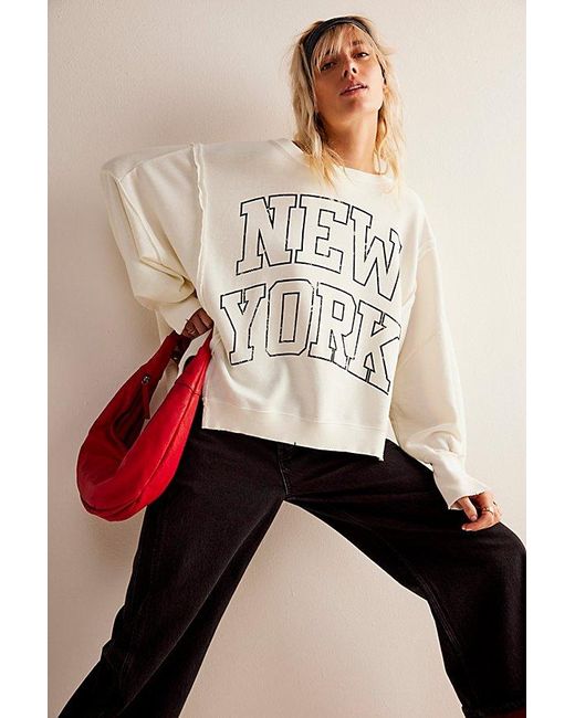 Free People Natural We The Free Graphic Camden Pullover