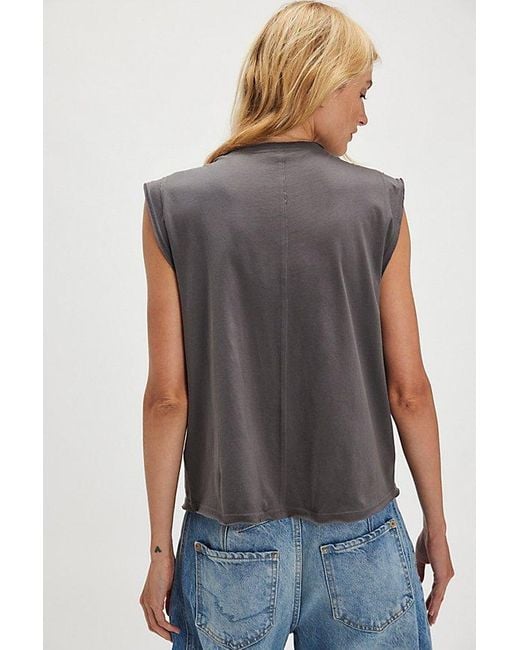 Free People Blue Fringe Ya Later Top