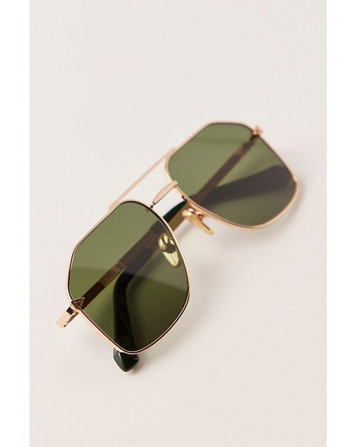 Karen Walker Green Pampel Metal Sunglasses