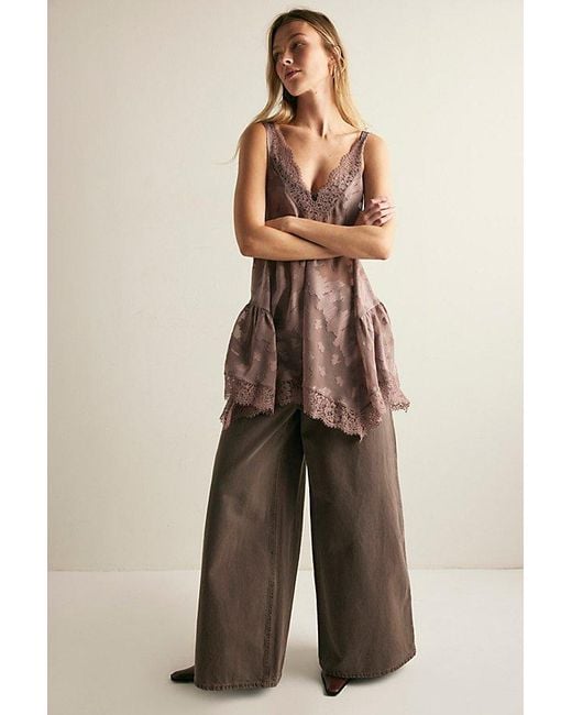 Intimately By Free People Brown Maybe Baby Mini Slip Dress By
