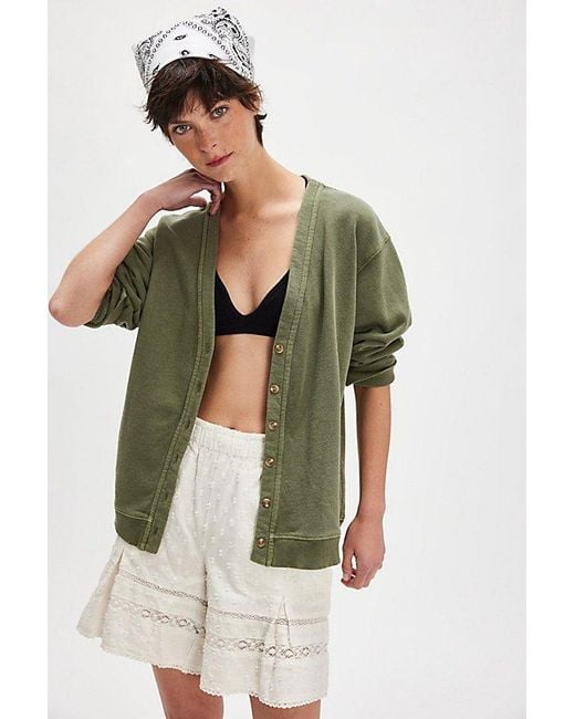 Free People Green Take It Easy Cardigan