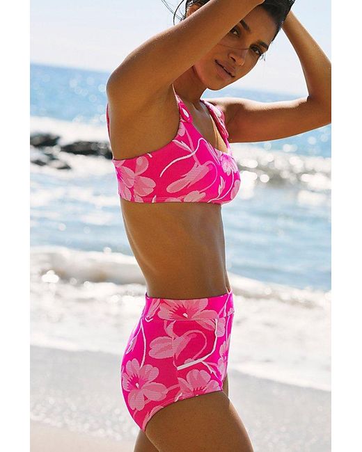 Seea Pink Georgia High-waist Surf Bottoms