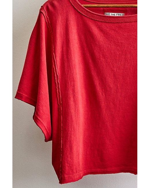 Free People Red Next Level Tee