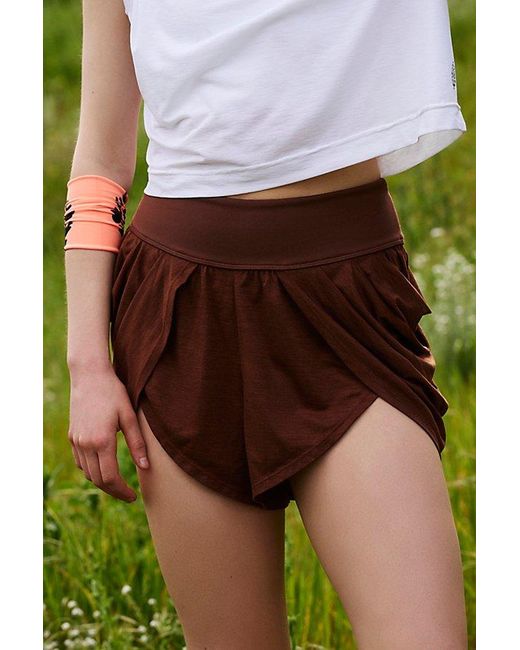 Free People Green Find Your Flow Shorts