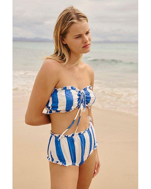 Free People Blue Free-Est The Betty Bandeau Bikini Top