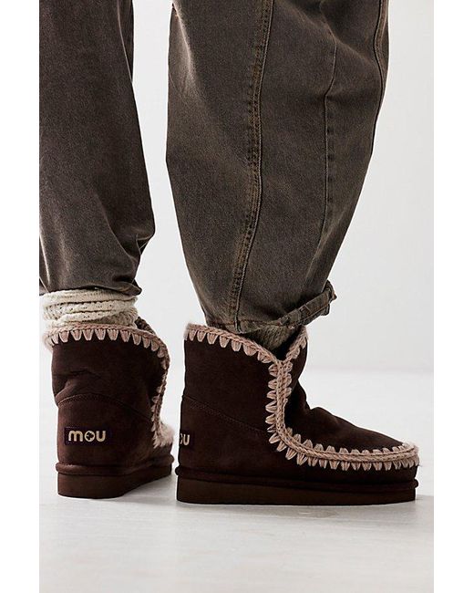 Mou Natural Glacier Boots At Free People In Mocha, Size: Eu 37
