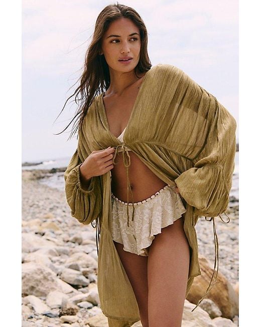 Free People Yellow Juliet Kimono