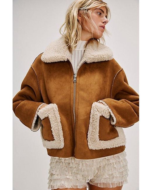 Jakke Multicolor Vera Shearling Aviator Jacket