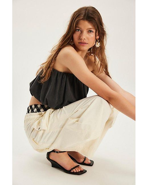 Free People Black Lupine Bubble Tube Top