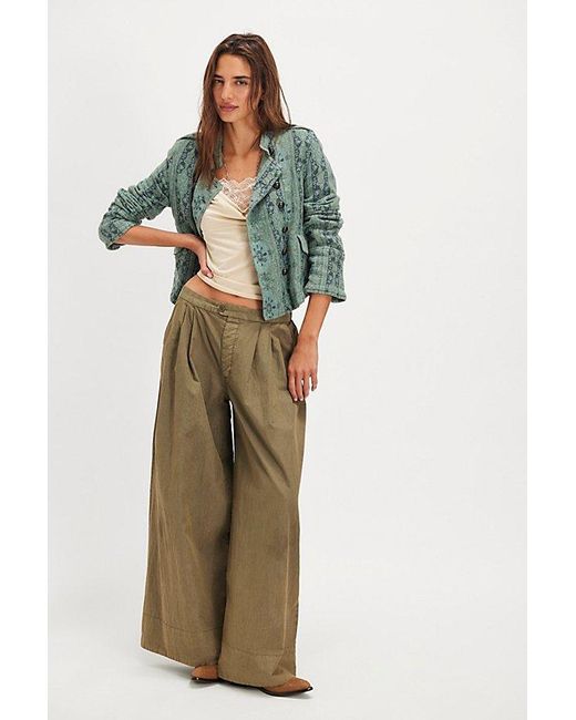 Free People Black Lotty Jacquard Band Jacket