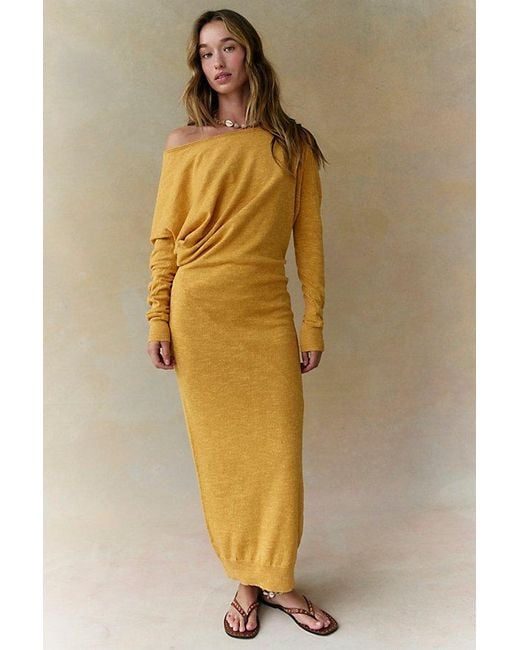 free-est Natural Hollis Sweater Midi Dress By