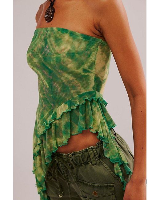 Free People Green Taylor Tube Top