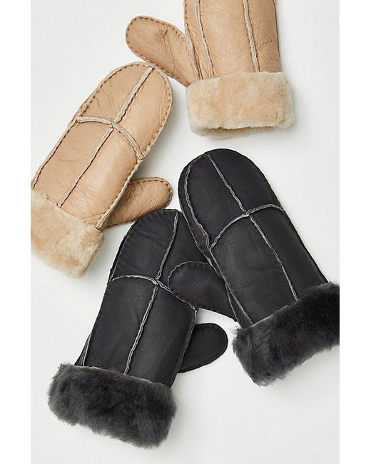 Hiso Multicolor Leather Patch Mittens