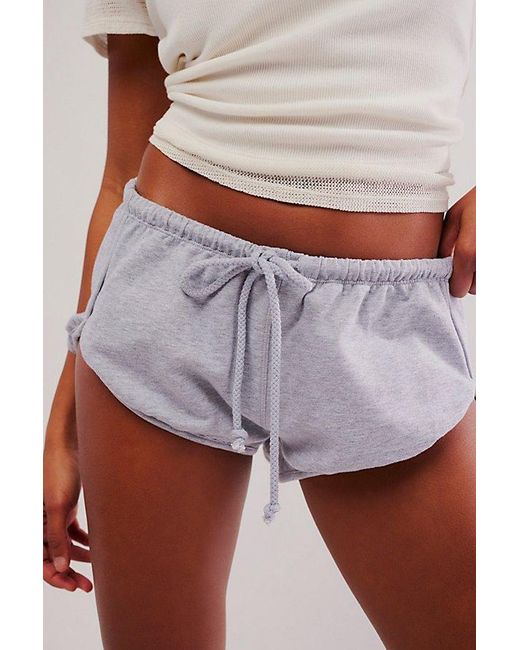 Free People White Weekend Friend Micro Shorts