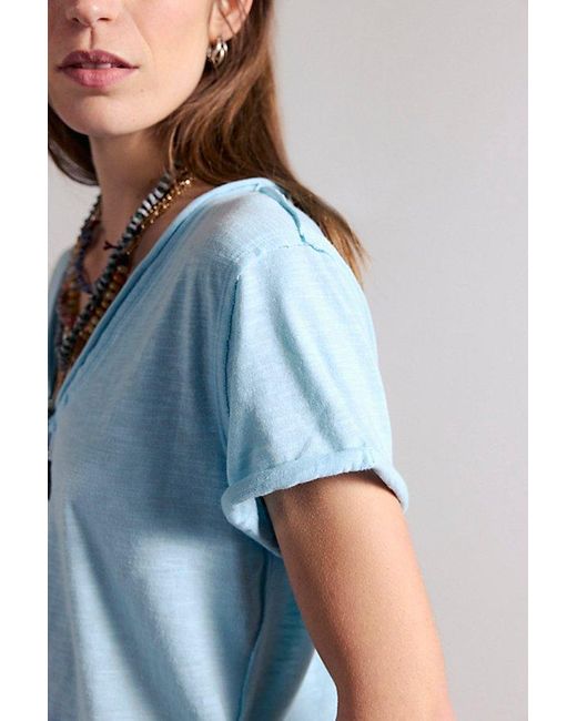 Free People Blue Take 2 Tee