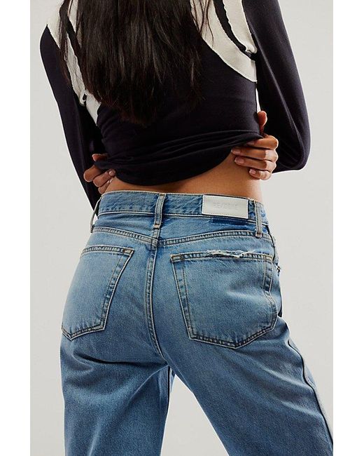 Re/done Blue 90'S High-Rise Loose Jeans