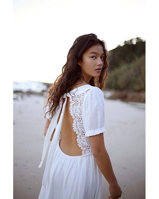 free-est White All You Need Is Lace Midi