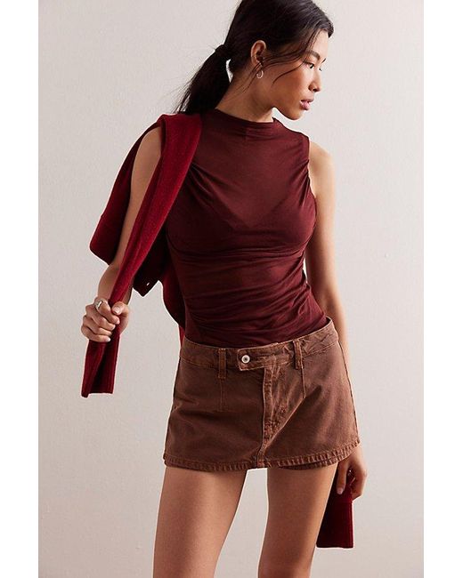 Free People Black We The Free Gallivanting Peekaboo Skort