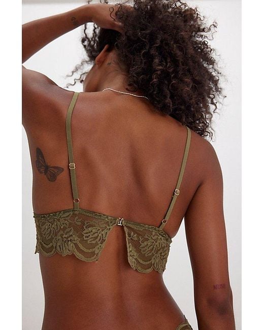 Intimately By Free People Brown Last Dance Lace Longline Bralette By