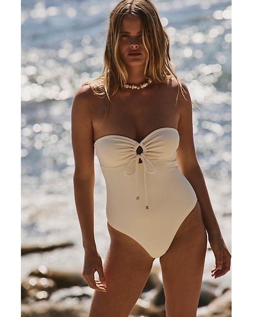 Rhythm Brown Essential Smocked One-Piece Swimsuit