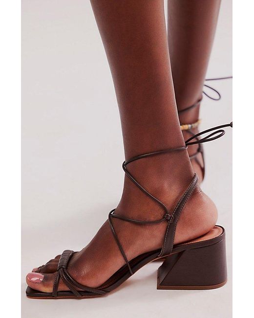 Vicenza Gray Love Letter Wrap Heels
