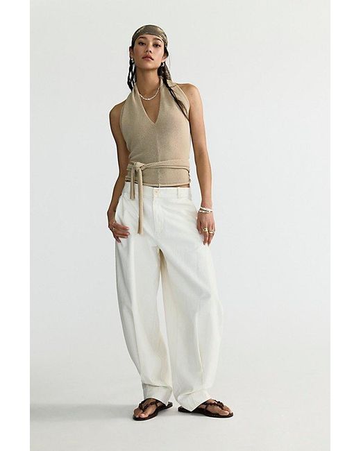 Free People Natural Sky High Lantern Pants
