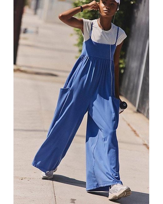 Fp Movement Blue Hot Shot Strappy Onesie