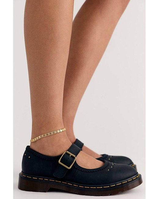 Dr. Martens Black Flower Mary Janes