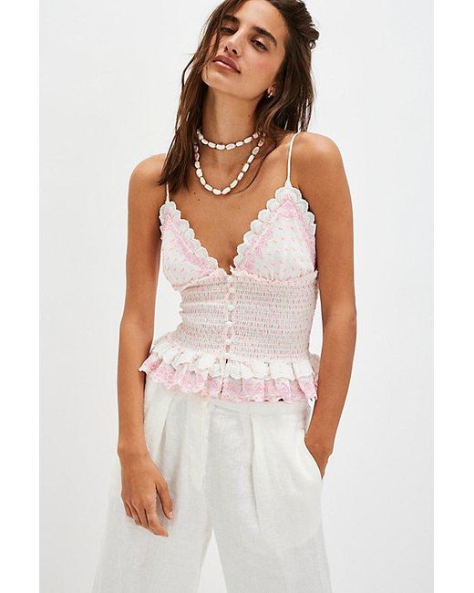 Free People White Love Letter Tank Top