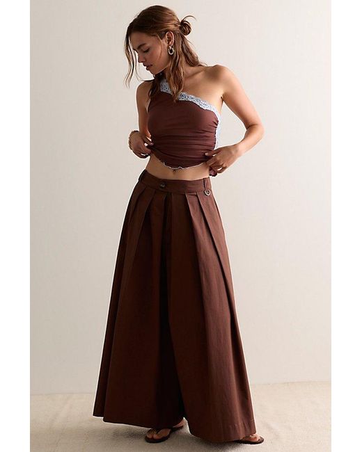 Free People Brown See Thru You Cami